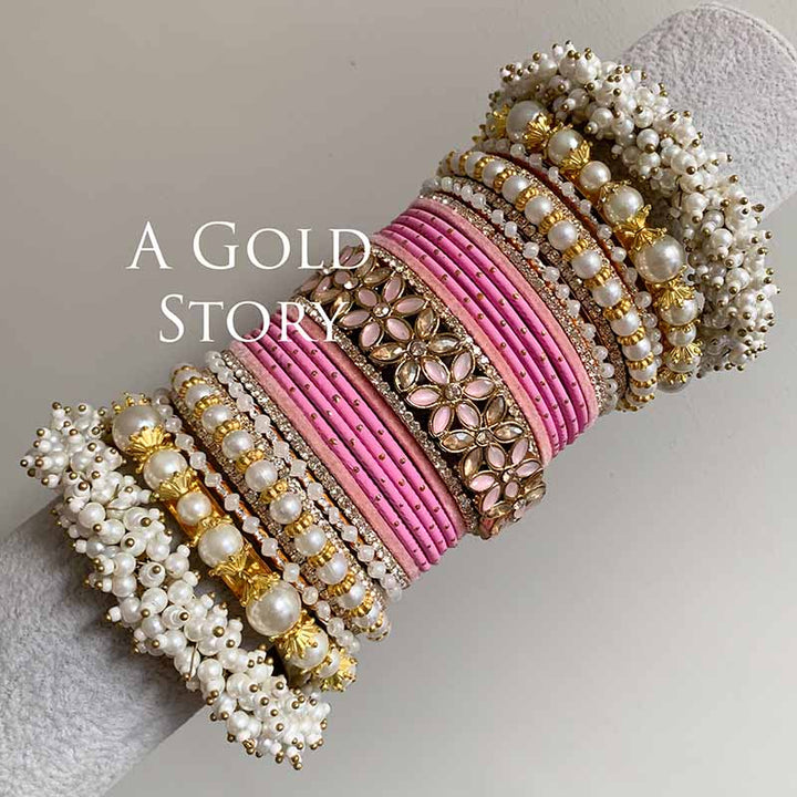 NAWAL BRIDAL BANGLES SET PINK