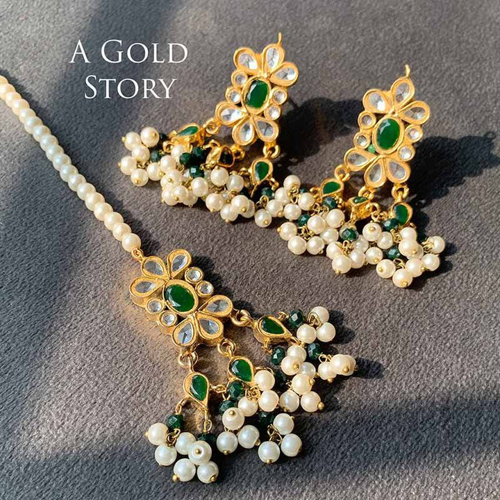 NIGAR EARRINGS AND TEEKA GREEN