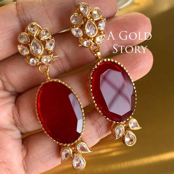 ABRISHAM EARRINGS RED