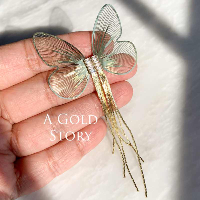 BUTTERFLY EARRINGS GOLDEN
