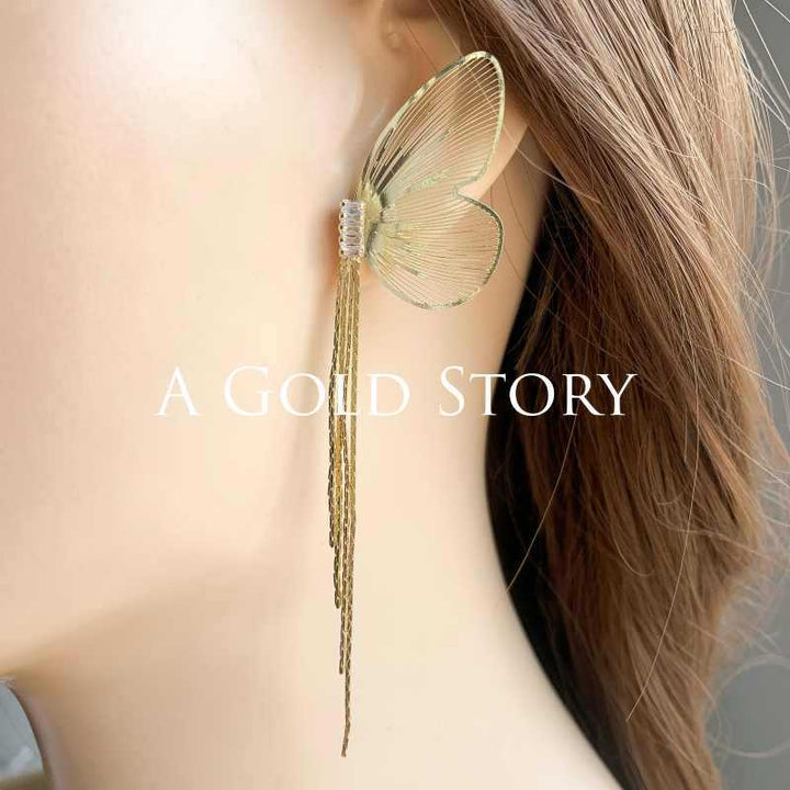 BUTTERFLY EARRINGS GOLDEN
