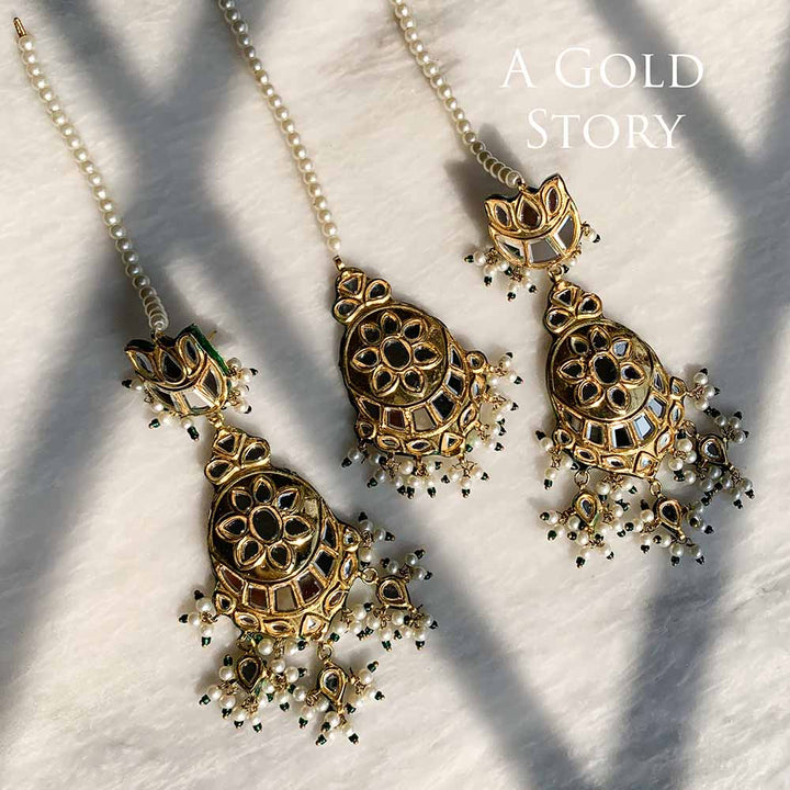 HUDA KUNDAN EARRINGS & TIKKA