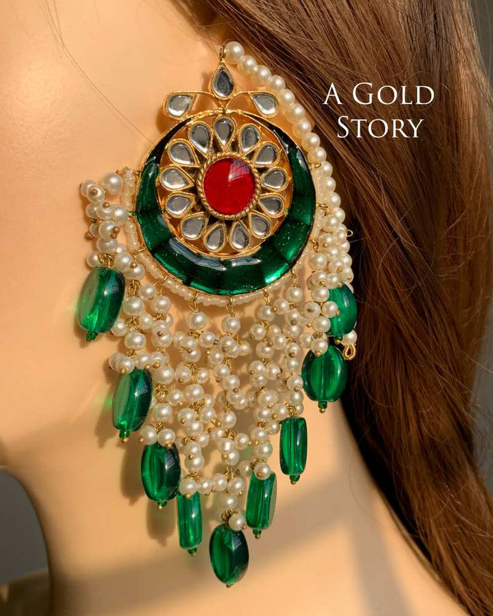 AMIRA EARRINGS GREEN