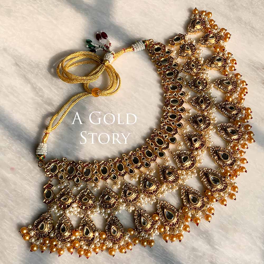 GULBADAN KUNDAN POLKI BRIDAL SET
