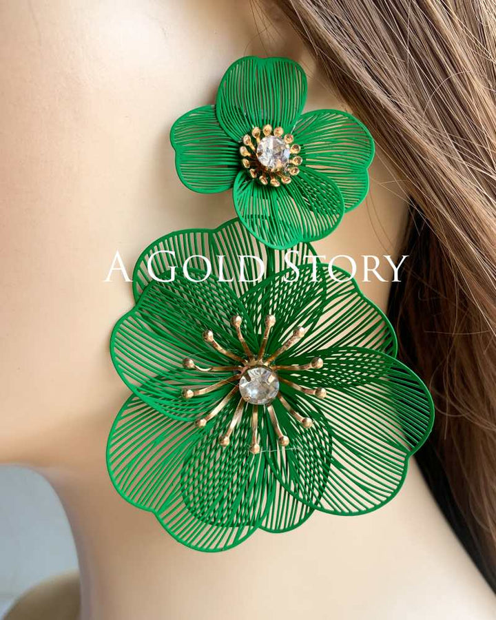 AMELIA EARRINGS GREEN