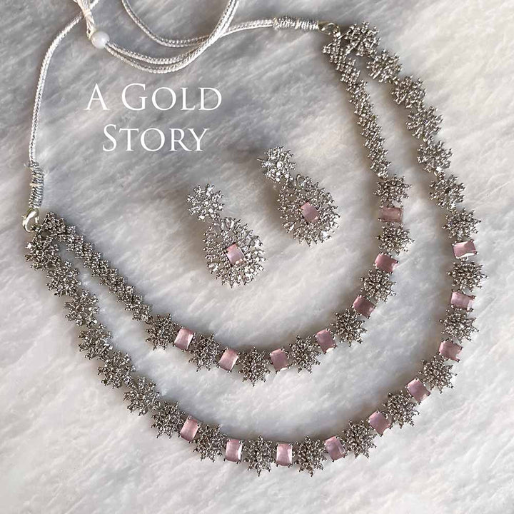 MELEK BRIDAL NECKLACE SET PINK