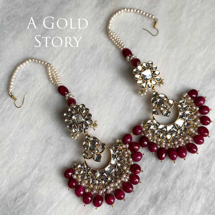 HAJRA BRIDAL KUNDAN SET MAROON