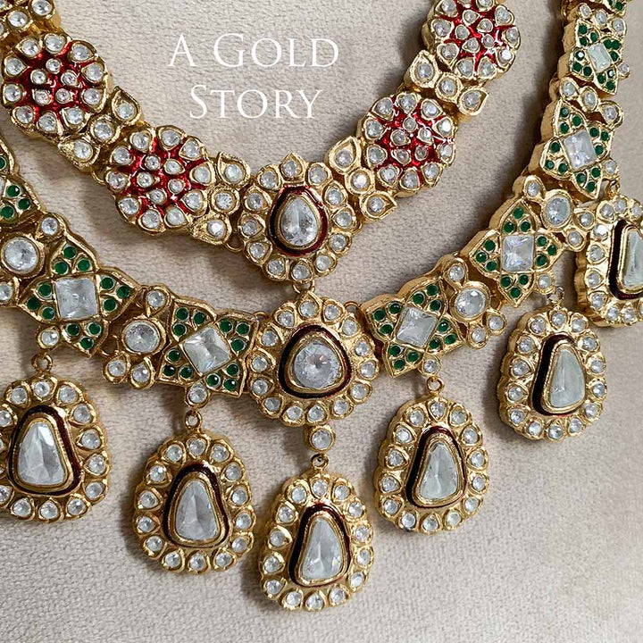 ORAIBIA KUNDAN POLKI MAALA SET