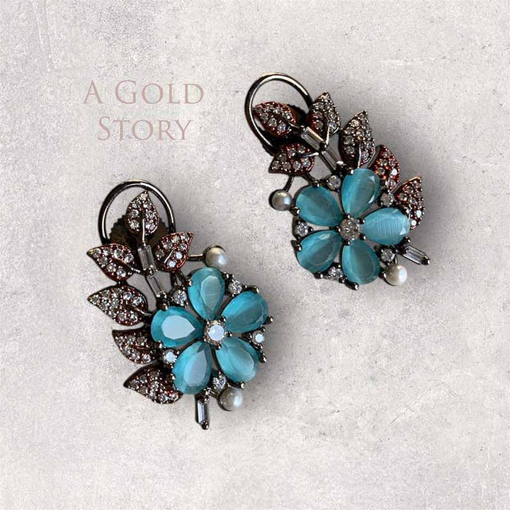 DIANA EARRINGS AQUA BLUE