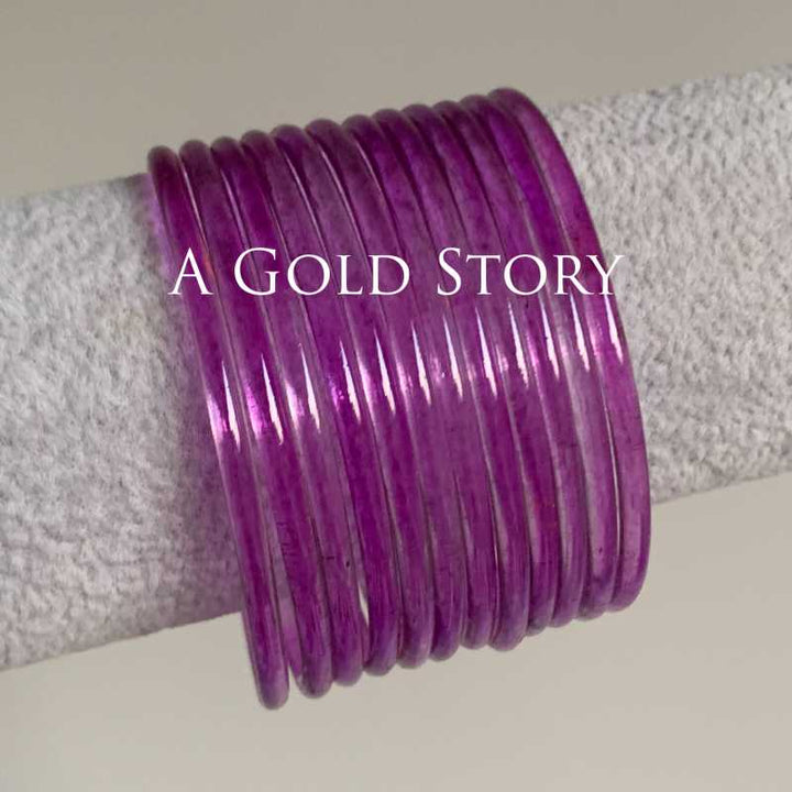 HIBA JELLY GLASS BANGLES LILAC