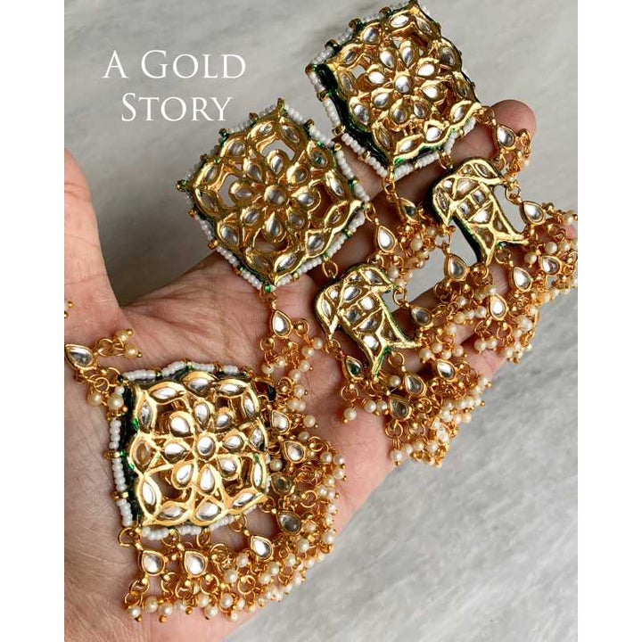 AZITA KUNDAN EARRINGS & TIKKA