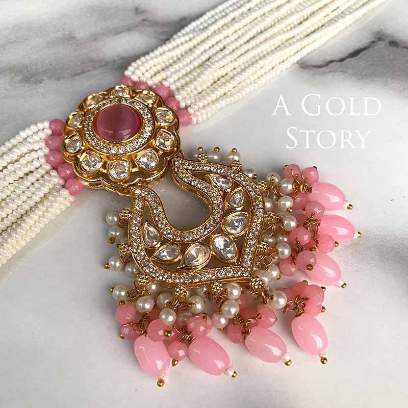 AASHVI CHOKER SET PINK