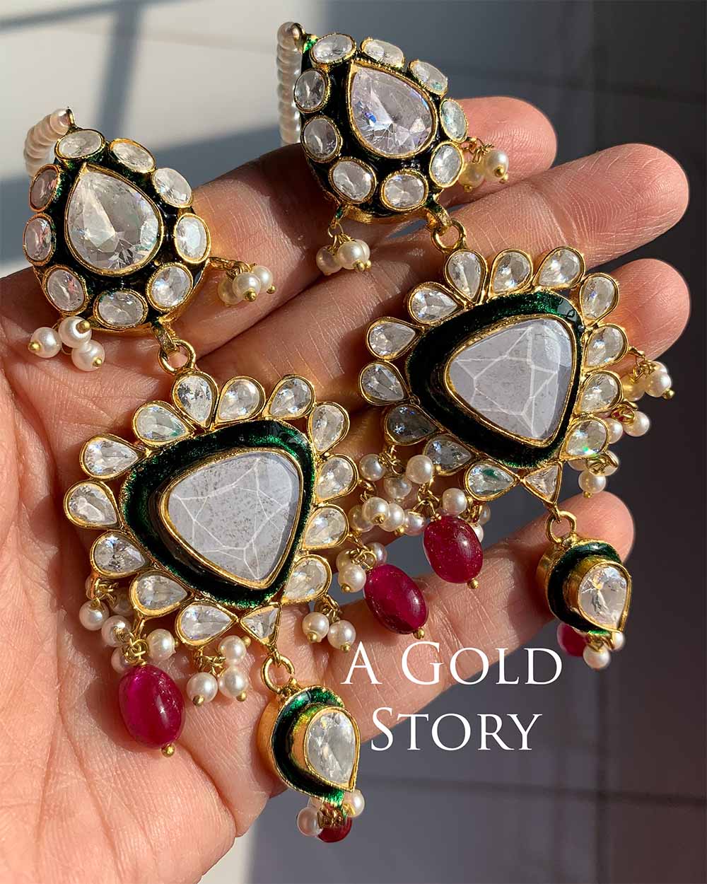 ABISHA KUNDAN POLKI BRIDAL SET