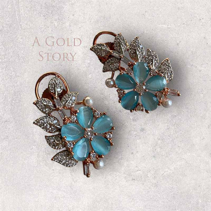 DIANA EARRINGS AQUA BLUE