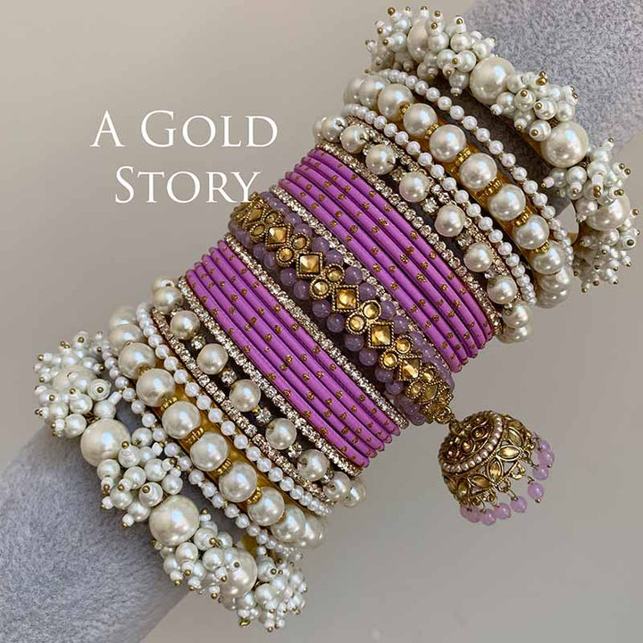 AFAANAA BRIDAL BANGLES SET LILAC