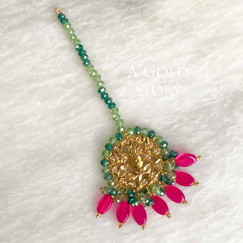 HEER BRIDAL SET HOT PINK AND GREEN