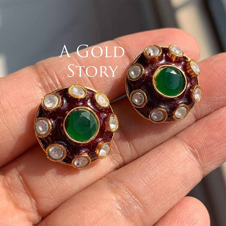 AADIMU CHOKER SET EMERALD GREEN