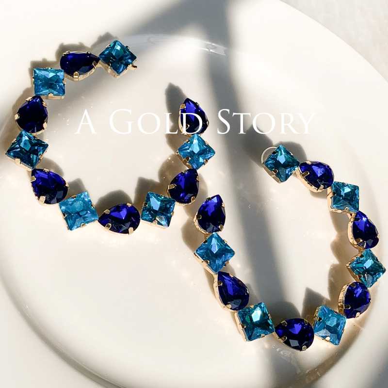 FABEEHA EARRINGS BLUE