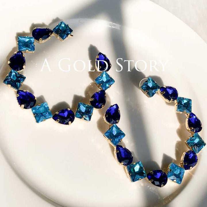FABEEHA EARRINGS BLUE