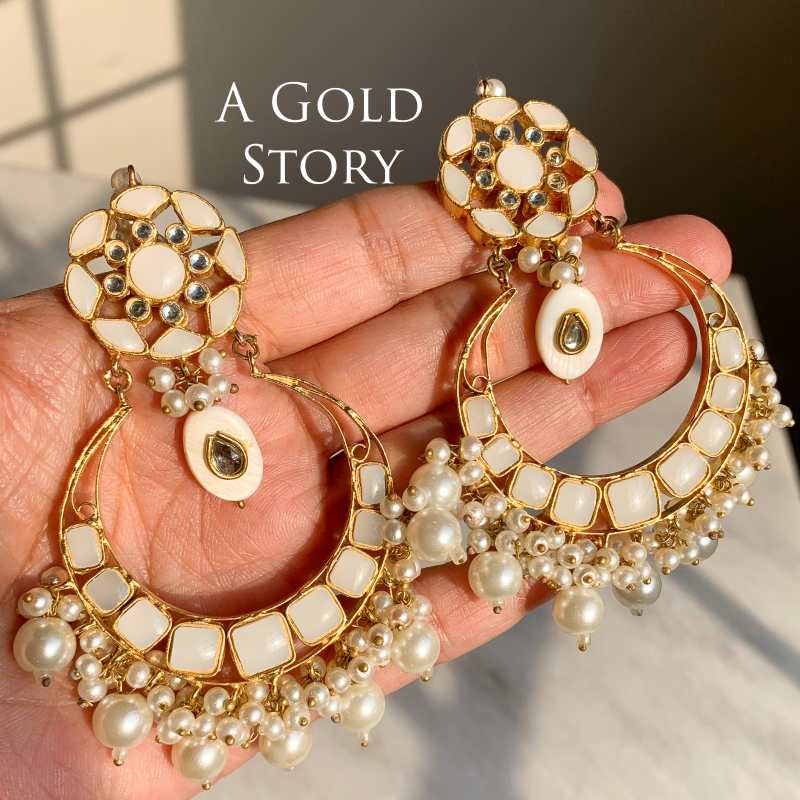 RANG MAHAL KUNDAN EARRINGS PEARL