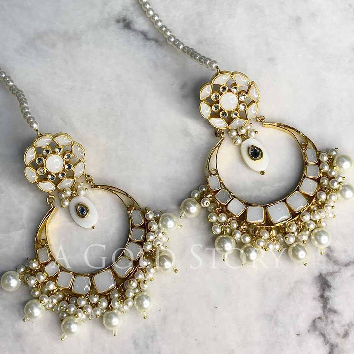 RANG MAHAL KUNDAN EARRINGS PEARL
