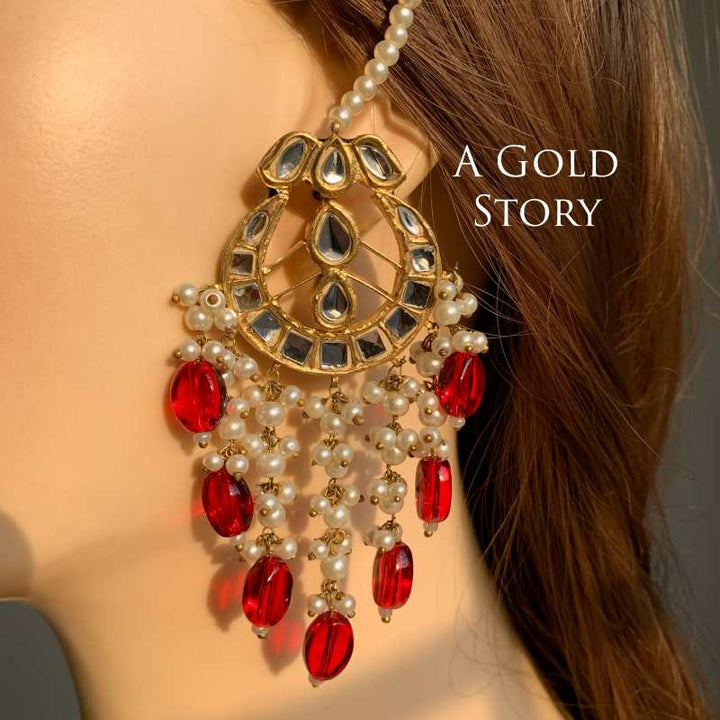 MAHIMA KUDAN EARRINGS RED