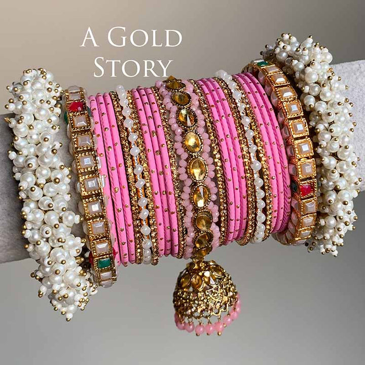 ANABIA BRIDAL BANGLES SET PINK