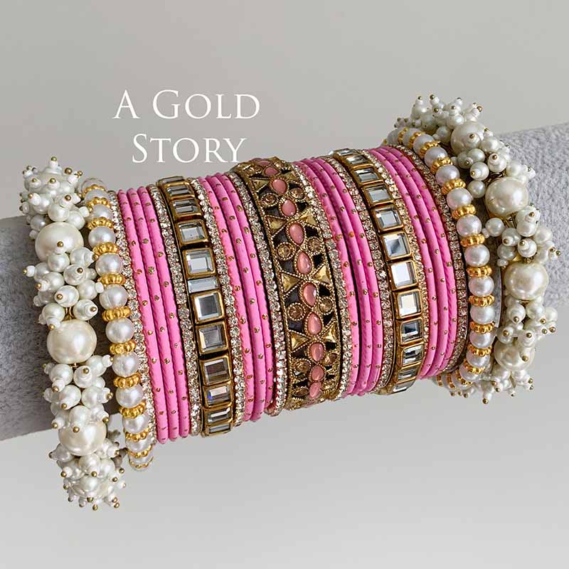 HADIYA BRIDAL BANGLES SET PINK