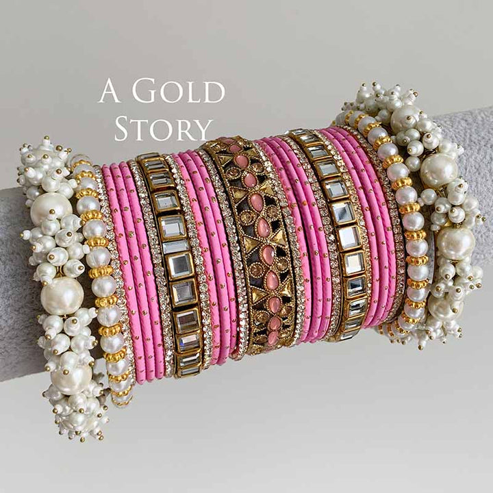 HADIYA BRIDAL BANGLES SET PINK