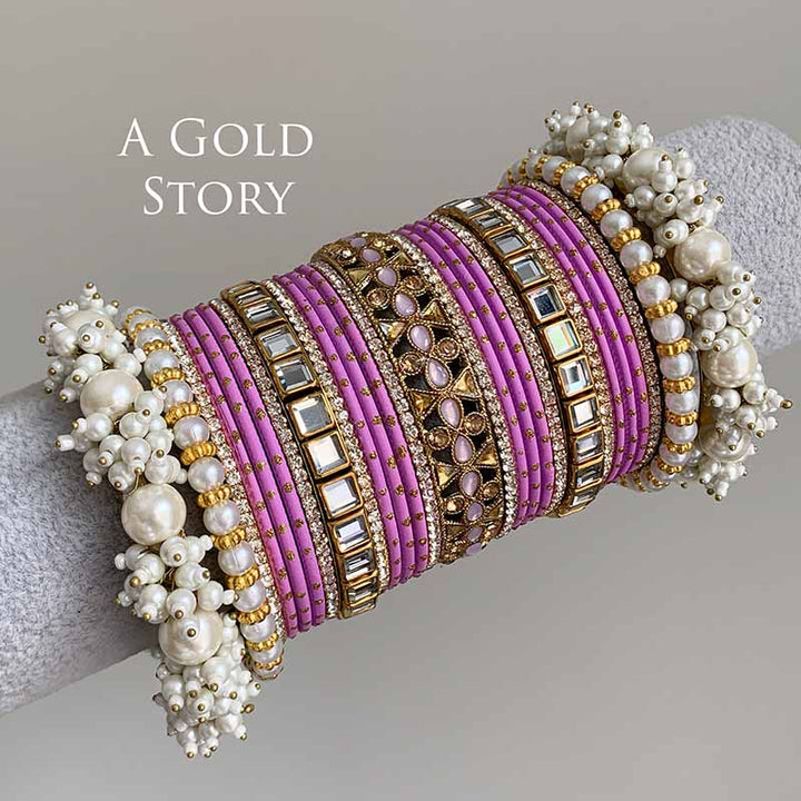 HADIYA BRIDAL BANGLES SET LILAC