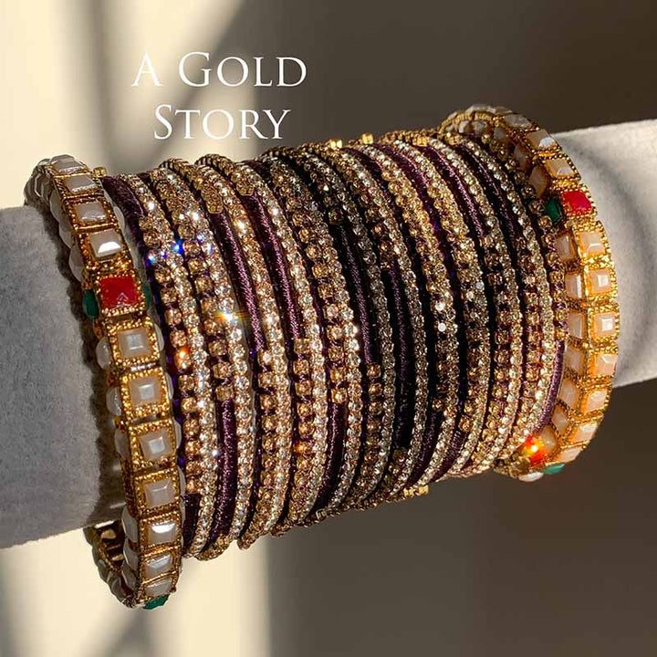 LARAH BANGLES SET DARK PURPLE