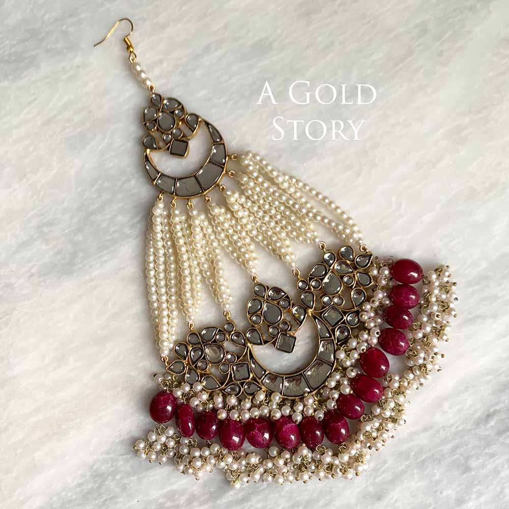 HAJRA BRIDAL KUNDAN SET MAROON