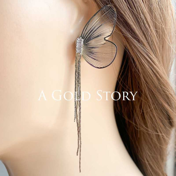 BUTTERFLY EARRINGS SILVER