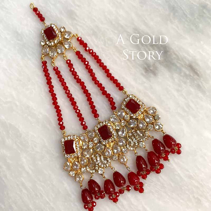 AYDANIA JHOOMAR RED/ MAROON