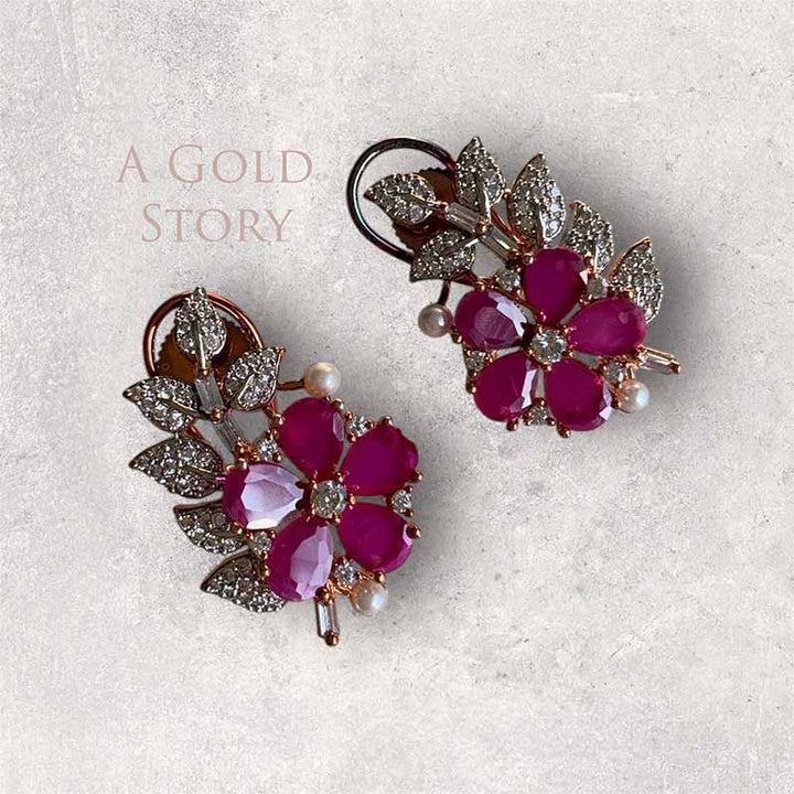 DIANA EARRINGS HOT PINK