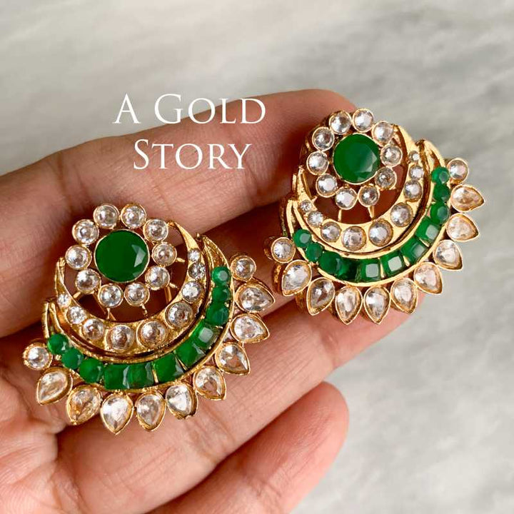 NABIHA EARRINGS GREEN