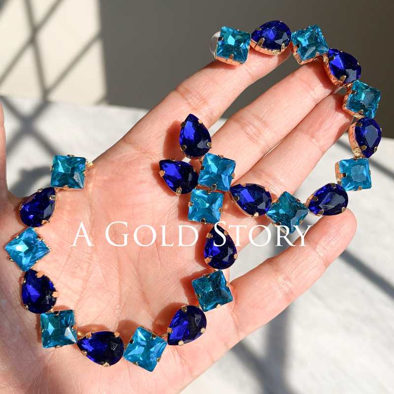 FABEEHA EARRINGS BLUE