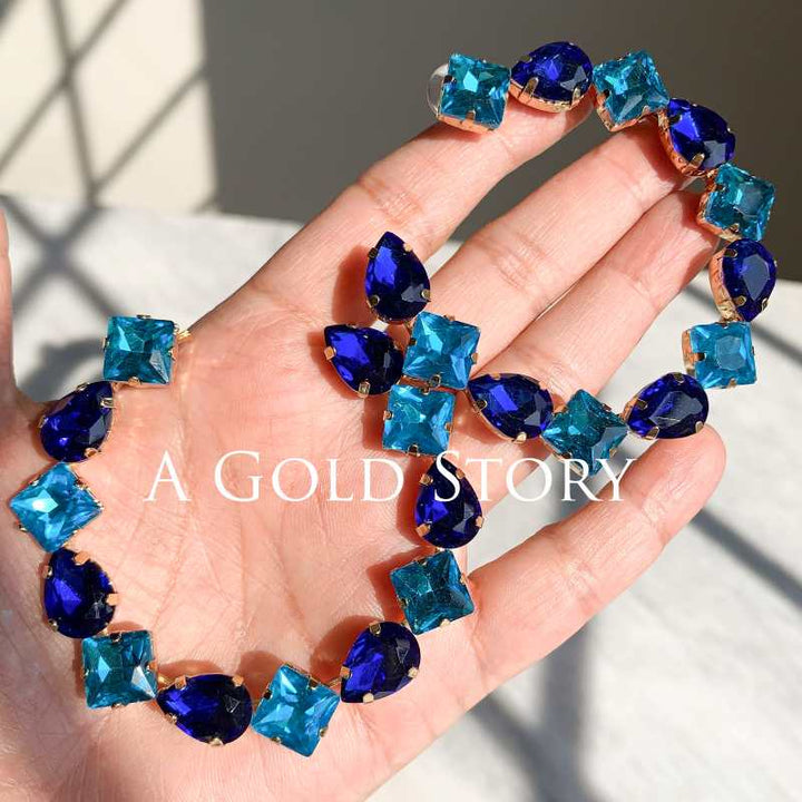 FABEEHA EARRINGS BLUE