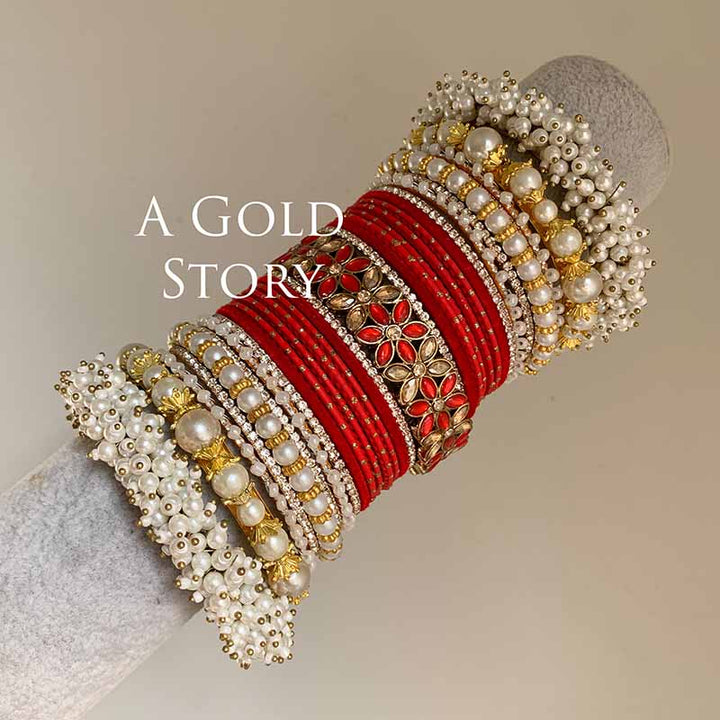 NAWAL BRIDAL BANGLES SET RED