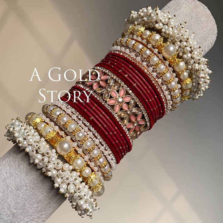 NAWAL BRIDAL BANGLES SET MAROON
