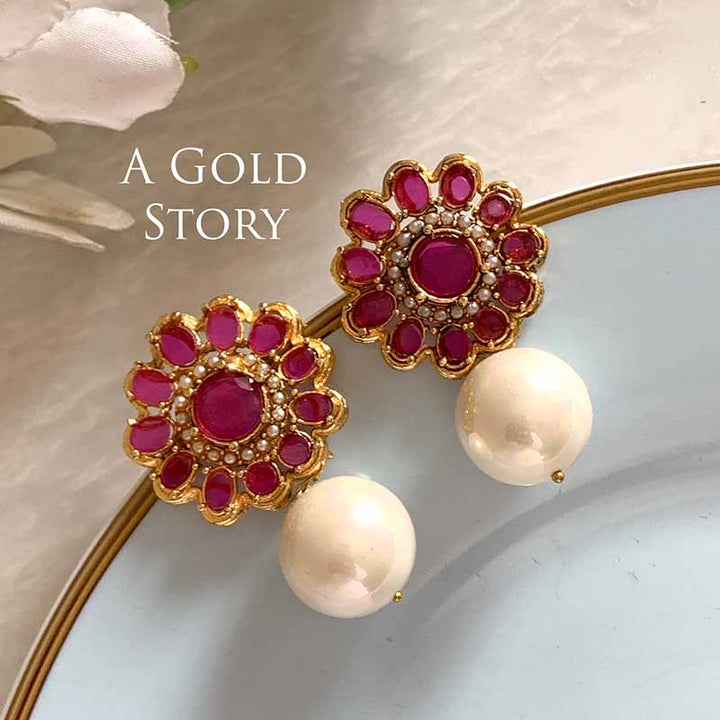 VENEZA EARRINGS PINK