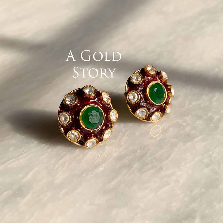 AADIMU CHOKER SET EMERALD GREEN