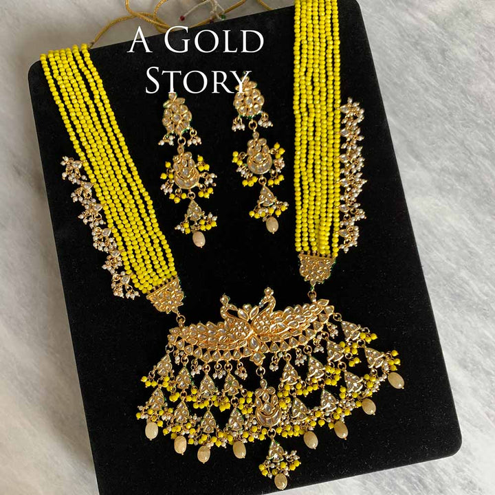 BARJAA KUNDAN MAALA SET YELLOW