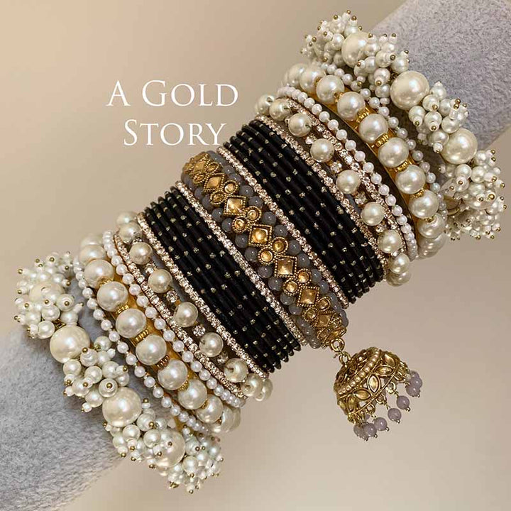 AFAANAA BRIDAL BANGLES SET BLACK