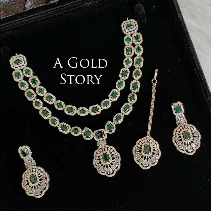 ORZAH NECKLACE SET EMERALD GREEN