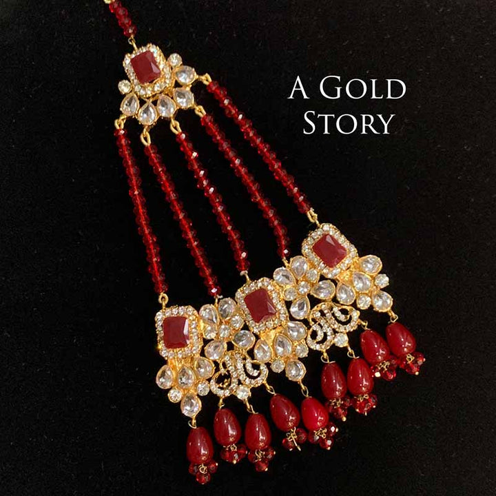 AYDANIA JHOOMAR RED/ MAROON