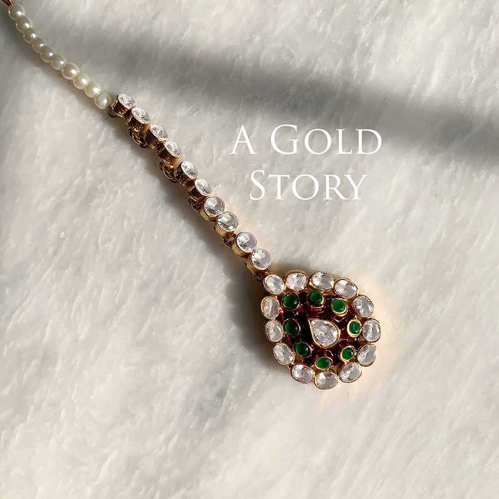 AADIMU CHOKER SET EMERALD GREEN