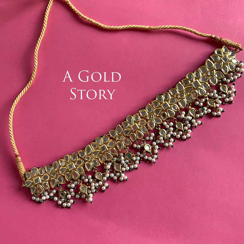 IBTISAM KUNDAN BRIDAL CHOKER SET