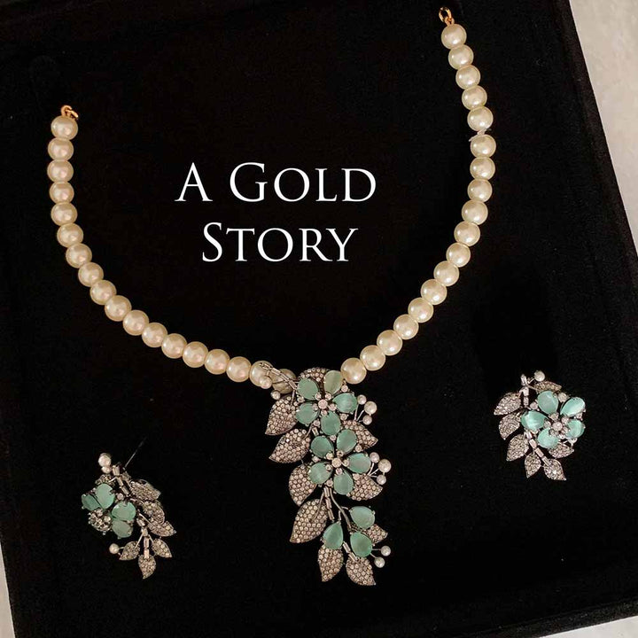 ARSHIN NECKLACE SET SEA GREEN