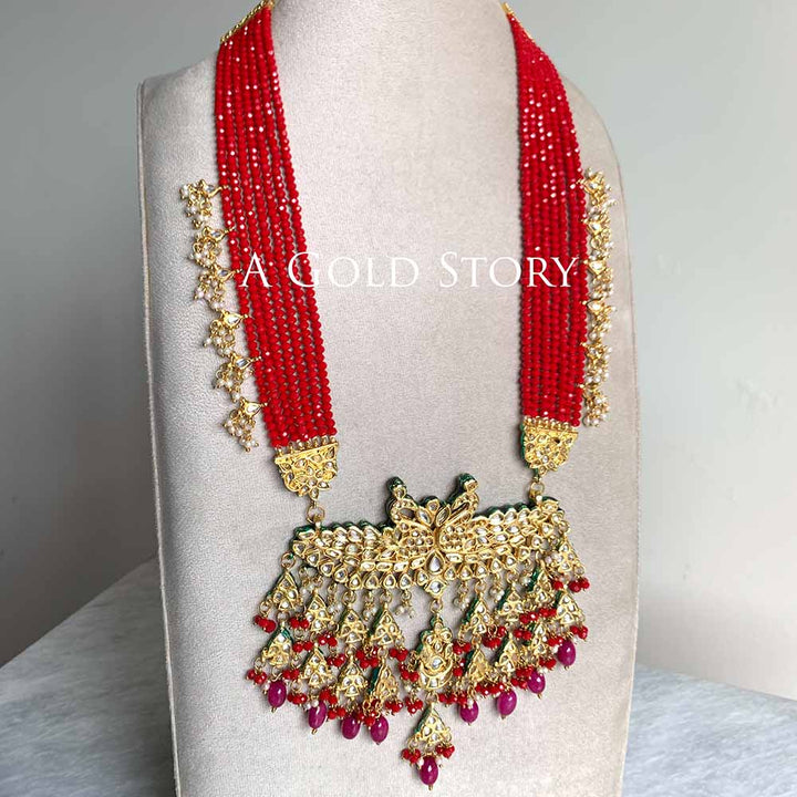 BARJAA KUNDAN MAALA SET RED